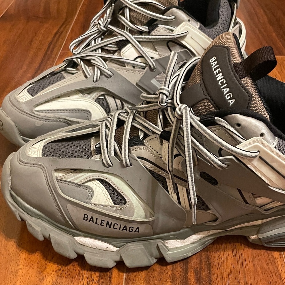 Balenciaga Gray and Black Trail Sneakers - Picture 2 of 3